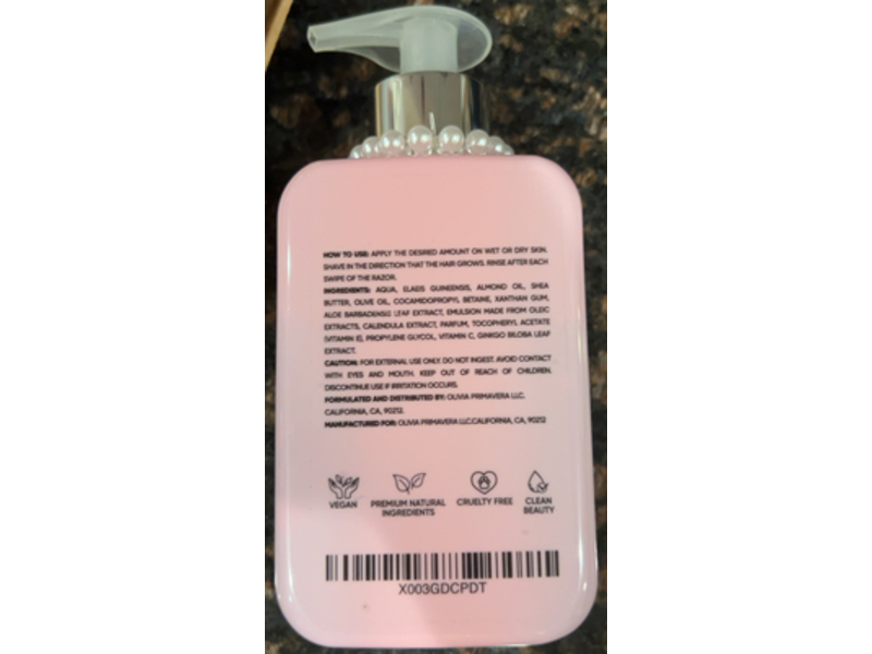 Olivia Aurora Legs & Thighs Shave, Almond Oil + Calenula Extract + Vitamin E, 10 fl oz/300 mL