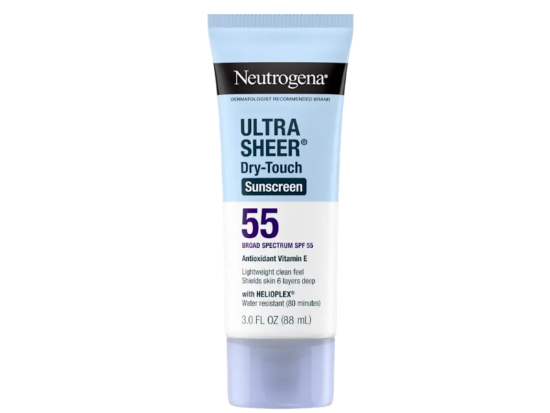 Neutrogena Ultra Sheer Dry-Touch Sunscreen, SPF 55, 3 fl oz/88 mL.