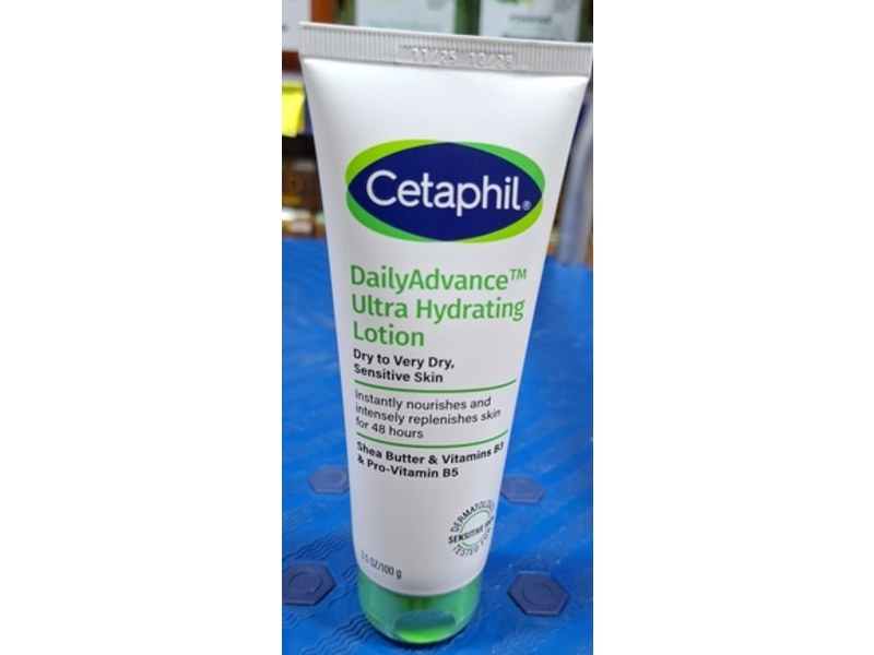 Cetaphil Daily Advance Ultra Hydrating Lotion, Shea Butter & Vitamin B3 & Pro-Vitamin B5, 3.5 oz/100 g