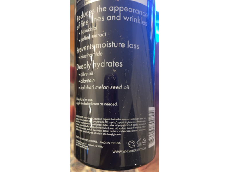 Whish Intense Hydration Super Cream, Bakuchiol, 18 fl oz/532 mL