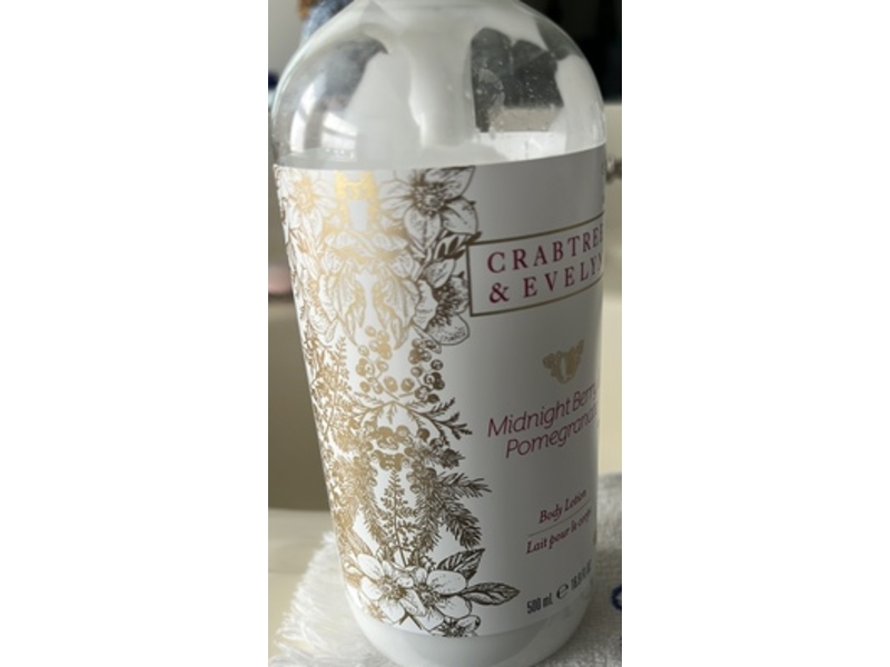 Crabtree & Evelyn Body Lotion, Midnight Berry & Pomegranate, 16.9 fl oz/500 mL