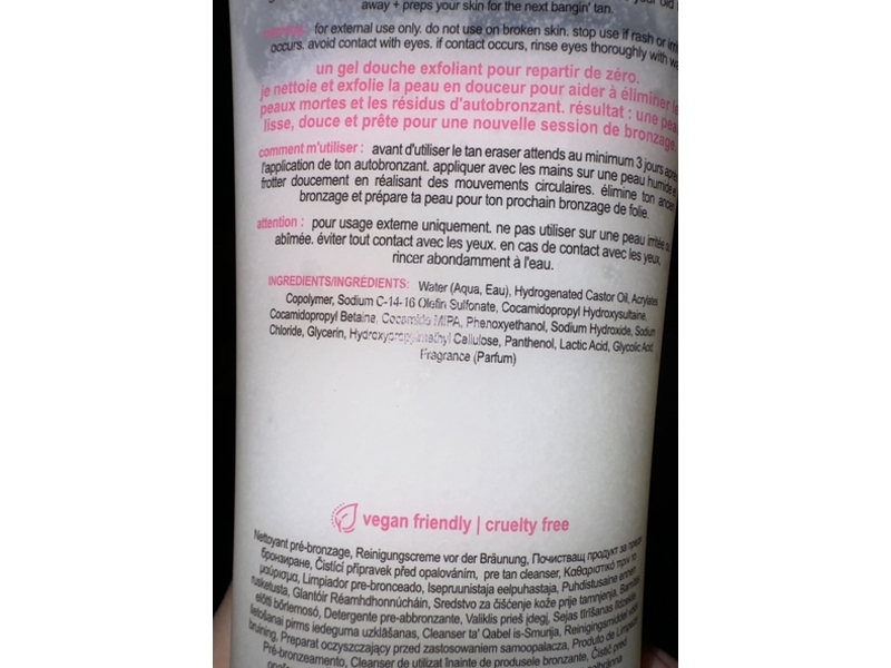 B.Tan Erase Tan Repeat 2-In-1 Body Wash + Scrub, 8 fl oz/236 mL