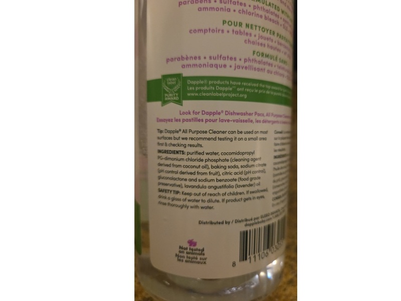 Dapple Baby All Purpose Cleaner, Lavender, 30 fl oz/887 mL