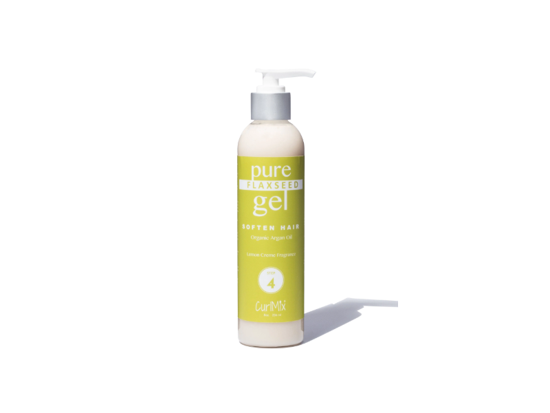 CurlMix Pure Flaxseed Gel, Lemon Creme Fragrance, 8 oz/236 mL