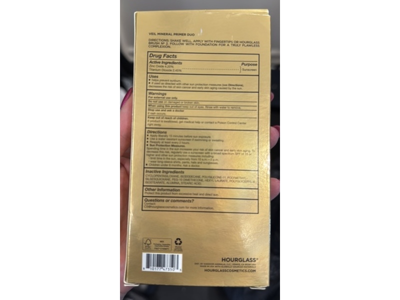 Hourglass Veil Mineral Primer Duo, SPF 15, 2 fl oz/60 mL