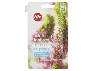 Life Brand Exfoliating Foot Scrub, Peppermint, 15 mL