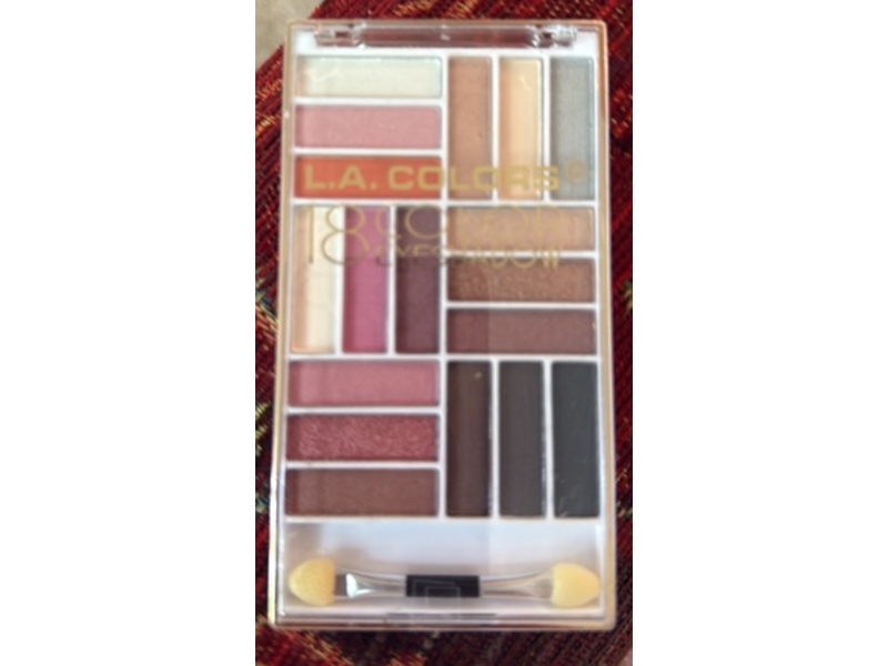 L.A. Colors 18 Color Eye Shadow Palette, Diva Glam, 0.70 oz/19.8 g