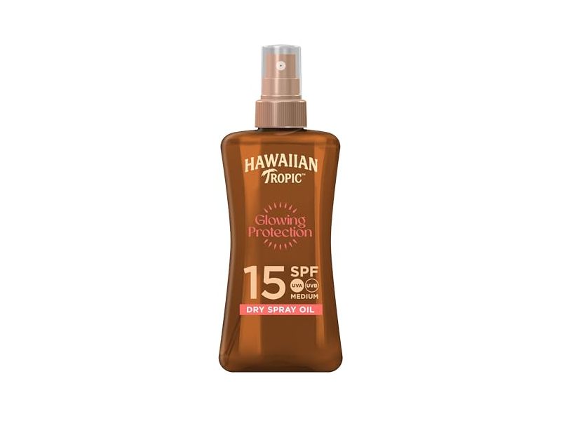 Hawaiian Tropic Glowing Protection Dry Oil Gel, SPF 15, Medium, 200 mL