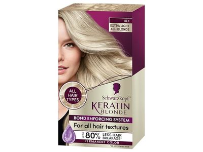 Schwarzkopf Keratin Blonde Permanent Hair Color, 10.1 Extra Light Ash Blonde, 1 Application