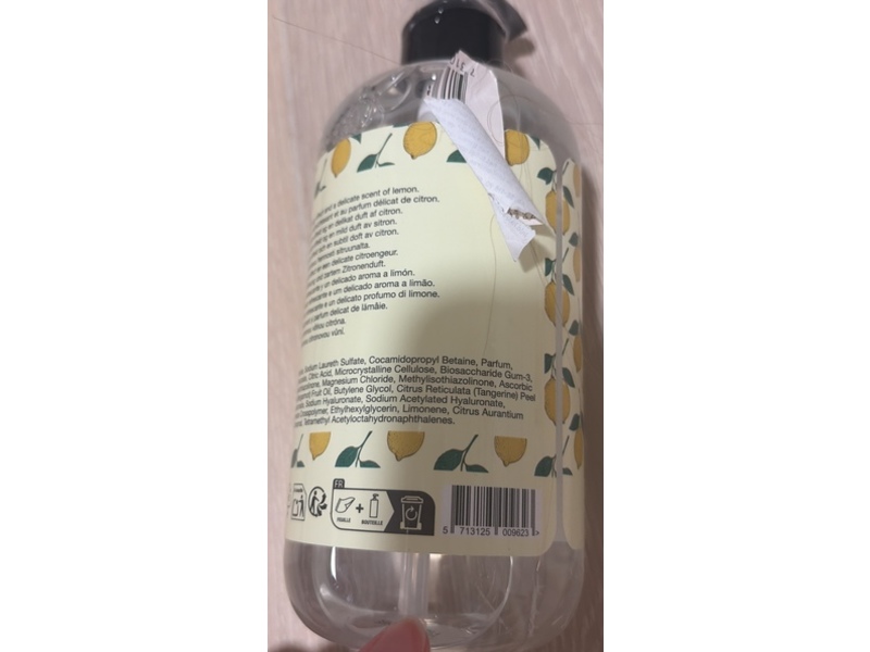 La Soie Parfumeur Aurelie Hand Soap, Lemon Scent, 16.9 fl oz/500 mL