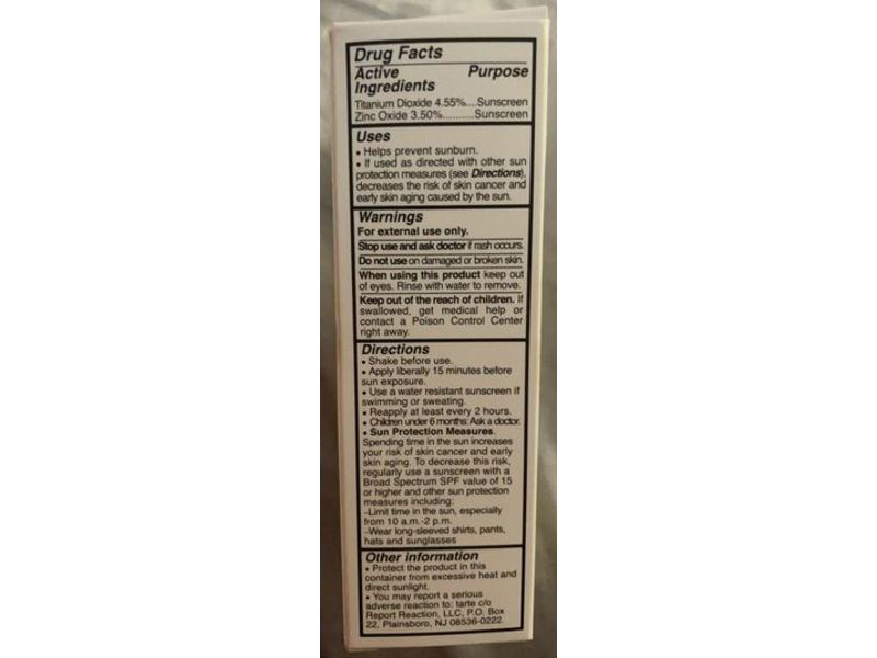 Tarte Sugar Rush Skin Treat Poreless Tinted Moisturizer, SPF 20, Tan, 1 fl oz/30 mL