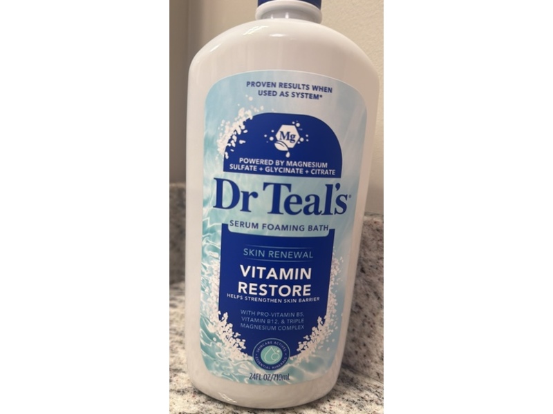 Dr Teal's Serum Foaming Bath, Vitamin Restore, 24 fl oz/710 mL
