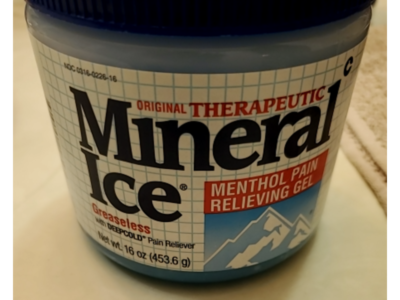 Mineral Ice Menthol Pain Relieving Gel, 16 oz/453.6 g