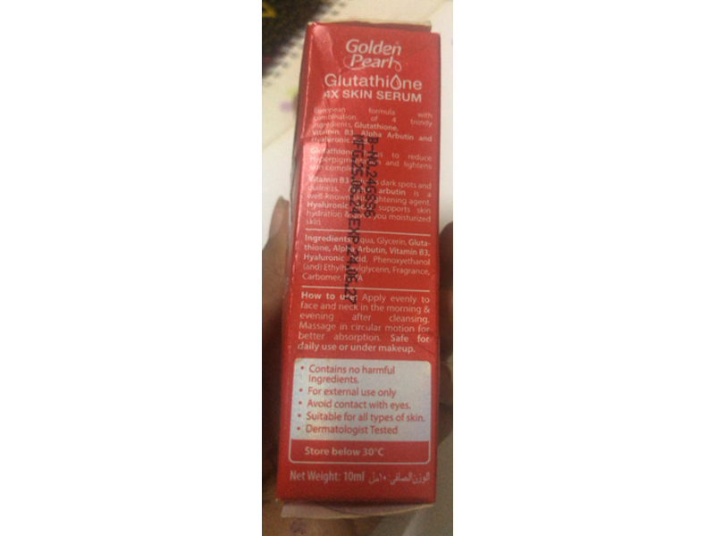 Golden Pearl 4X Skin Serum, Glutathione, 10 mL