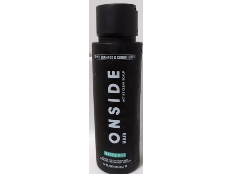 Onside 2-In-1 Shampoo & Conditioner, Tea Tree Mint, 14 fl oz/414 mL