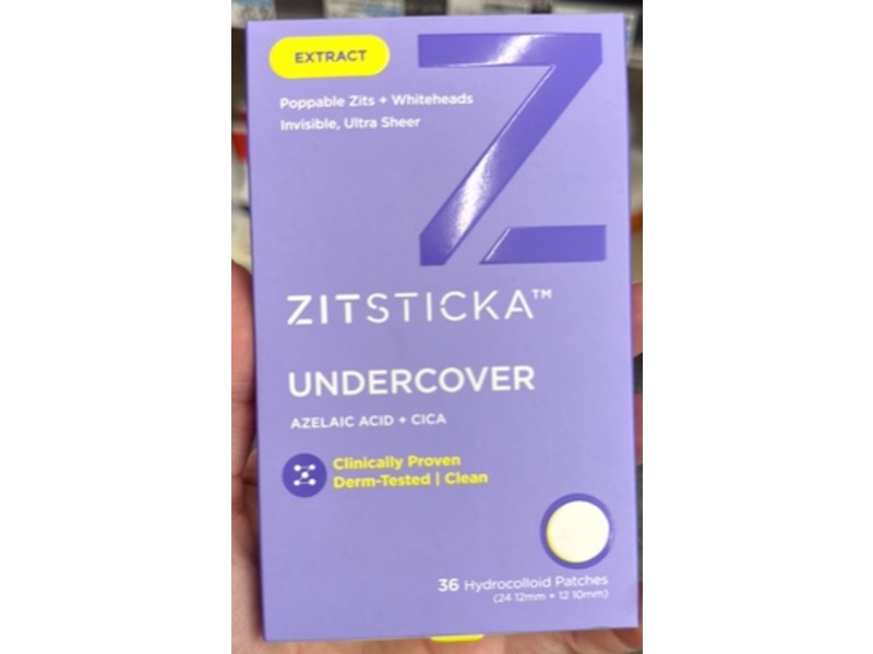 Zitsticka Undercover Ultra Sheer Hydrocolloid Pimple Patches, 36 Count