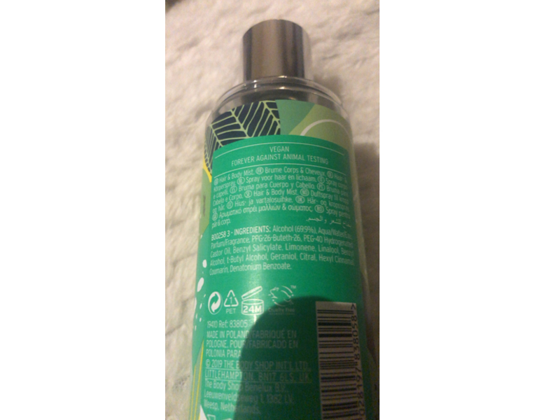 The Body Shop Hair & Body Mist, Lime & Matcha, 5.0 fl oz/150 mL