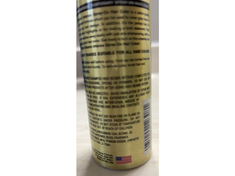 N'iceshop High Beams Intense Temporary Spray-On Hair Color, 30 Brown Black, 2.7 oz/ 76 g, Pack Of 6