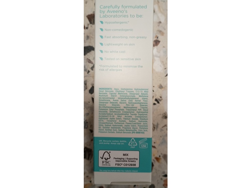 Aveeno Calm + Restore Moisturizing Lotion, SPF 50, 50 mL