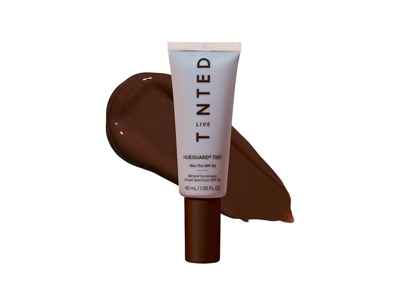 Live Tinted Hueguard Skin Tint Mineral Sunscreen, SPF 50, 1 Deep, 1.35 fl oz/40 mL