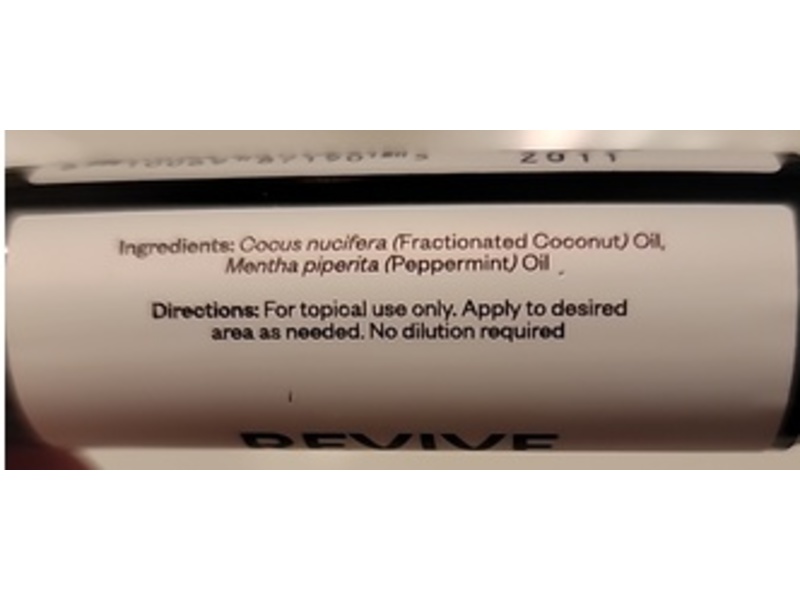 Revive Pure Therapeutic Grade Pre-Diluted Roll-On, Peppermint, 10 mL