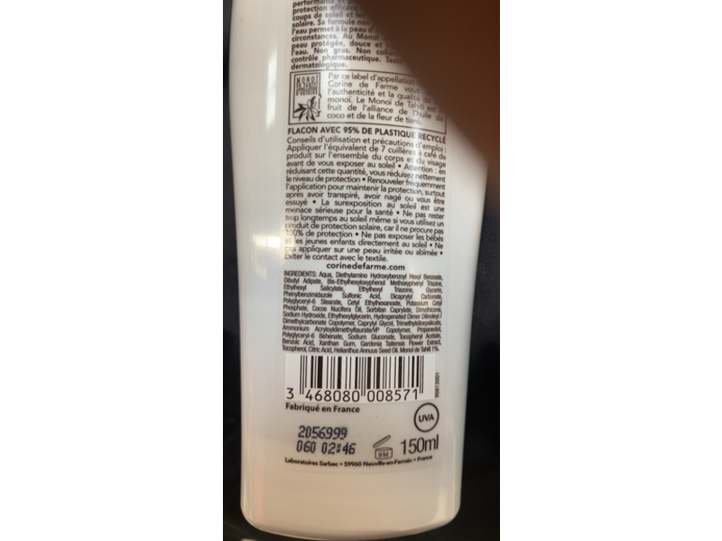 Corine De Farme, Sensitive +, SPF 50, 150 mL