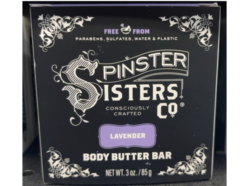 Spinster Sisters Body Butter Bar, Lavender, 3 oz/85 g