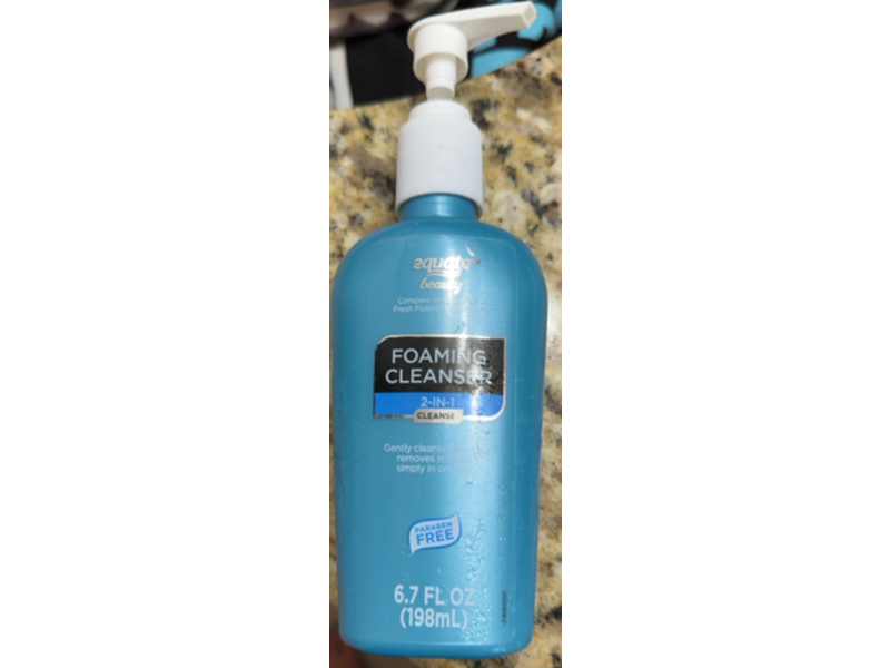 Equate 2-In-1 Foaming Cleanser, 6.7 fl oz/198 mL