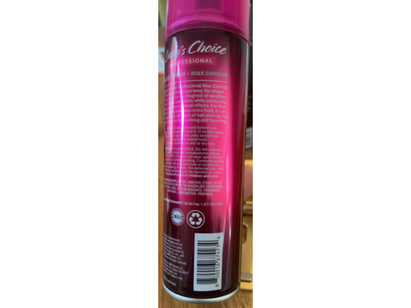 Ladys Choice Max Control Hair Spray, 6 oz/170 g