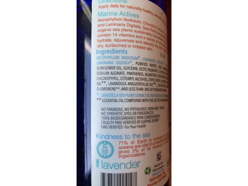 Sea Kind Hydrate Sea Plant Body Lotion, Lavender, 16 fl oz/473 mL