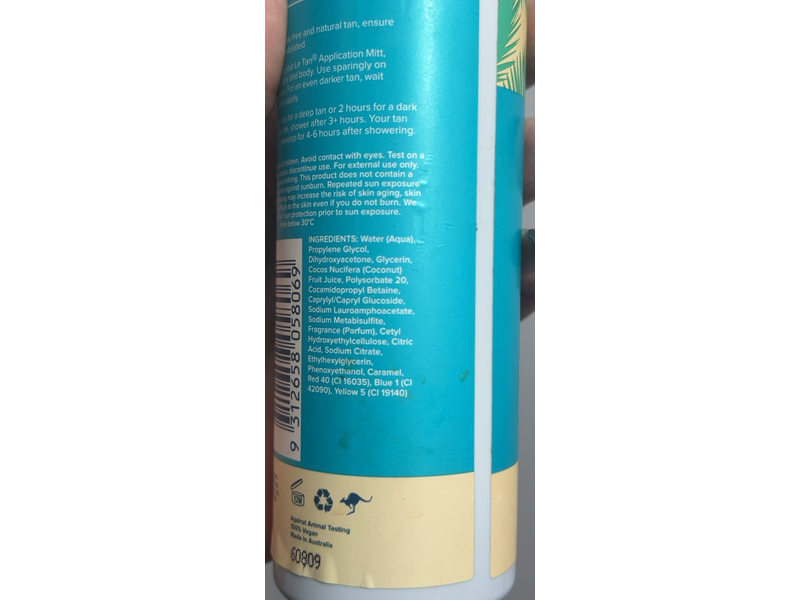 Le Tan Self Tanning Foam, Coconut Water, 200 mL