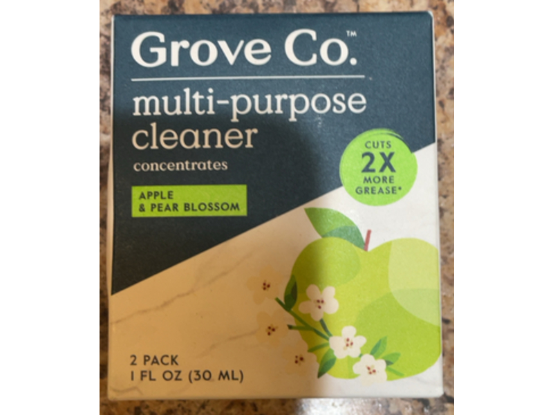 Grove Co. Multi Purpose Cleaner, Apple & Pear Blossom, 1 fl oz/30 mL, Pack Of 2