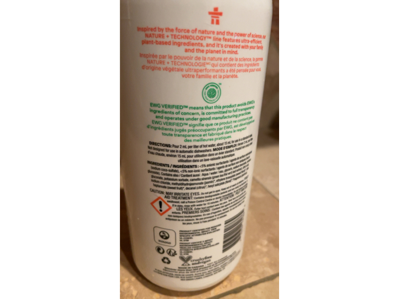 Attitude Liquid Dishwashing, Pink Grapefruit & Pampemousse Rose, 33.8 fl oz/1 L, Pack Of 6