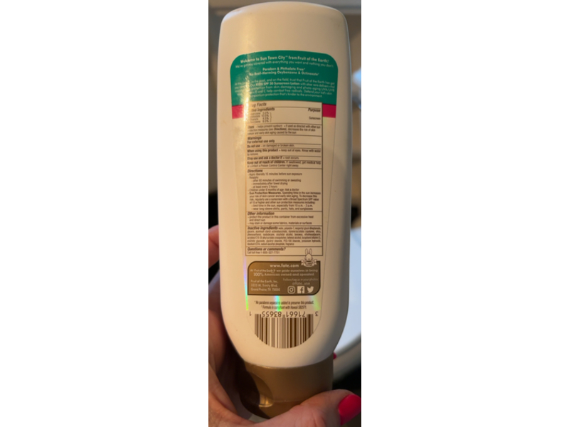 Fruit Of The Earth Kids Sunscreen Lotion, SPF 50, 8.0 fl oz/237 mL