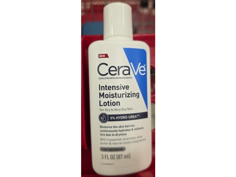 CeraVe Intensive Moisturizing Lotion, 5% Hydro-Urea, 3 fl oz/87 mL