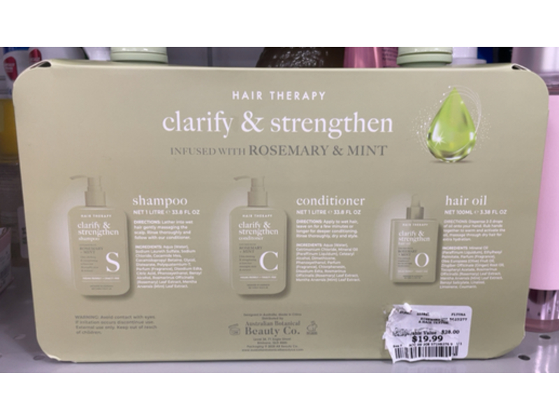 Hair Therapy Clarify & Strengthen Set, Rosemary & Mint