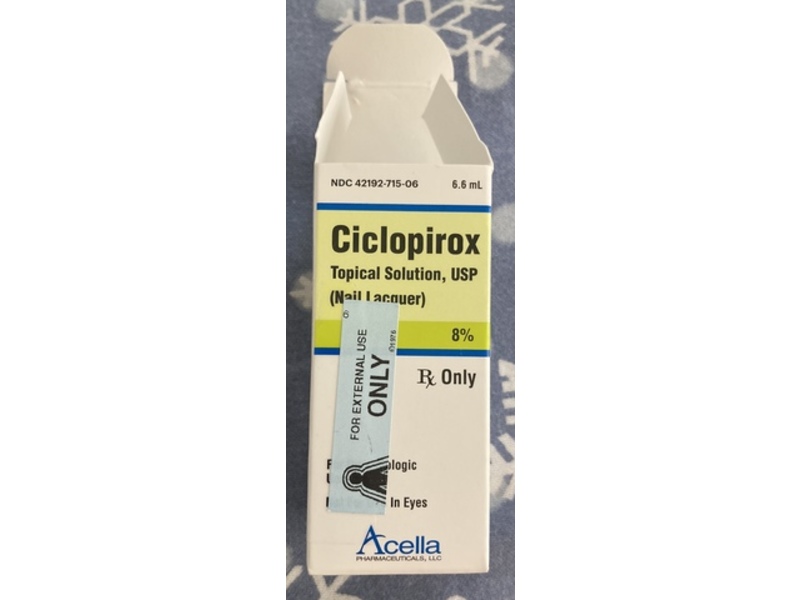 Ciclopirox Topical Solution 8%, 6.6 mL, Acella Pharmaceuticals (Rx)