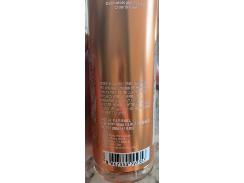 Bath & Body Works Warm Vanilla Sugar Fine Fragrance Mist, 8 oz/236 mL