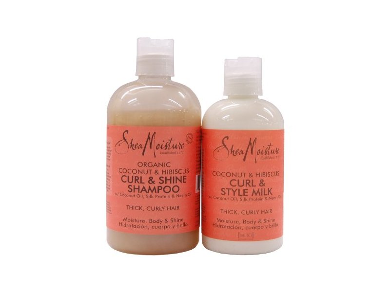 SheaMoisture ORGANIC Coconut & Hibiscus Set - Shampoo + Style Milk