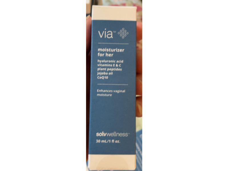 Solv Wellness Via Moisturizer, Hyaluronic Acid, Vitamin E & c, 1 fl oz/30 mL