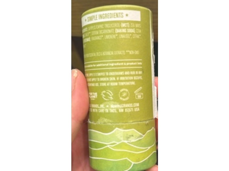 Humble Deodorant, Bergamot & Ginger, 2.65 oz/75 g