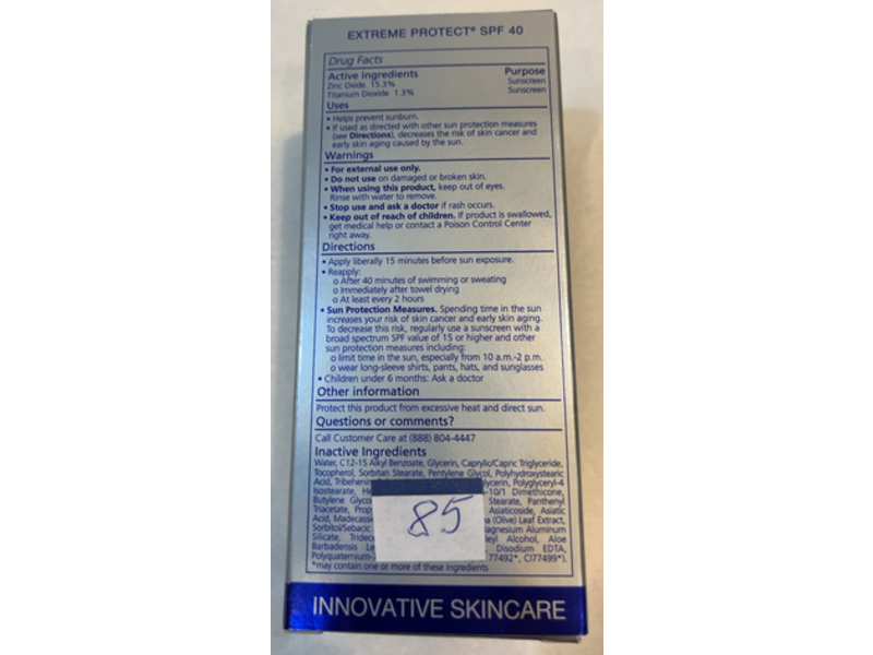 iS Clinical Extreme Protect Sunscreen Creme, SPF 40, Translucent, 3.5 oz/100 g