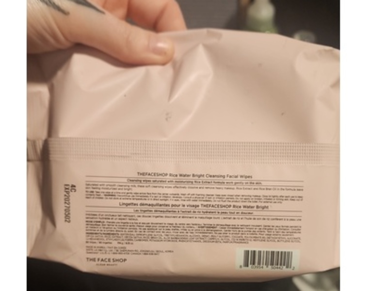 The Face Shop Cleansing Facial Wipes, Rice Water Bright, 6.33 oz/174 g, 50 Count