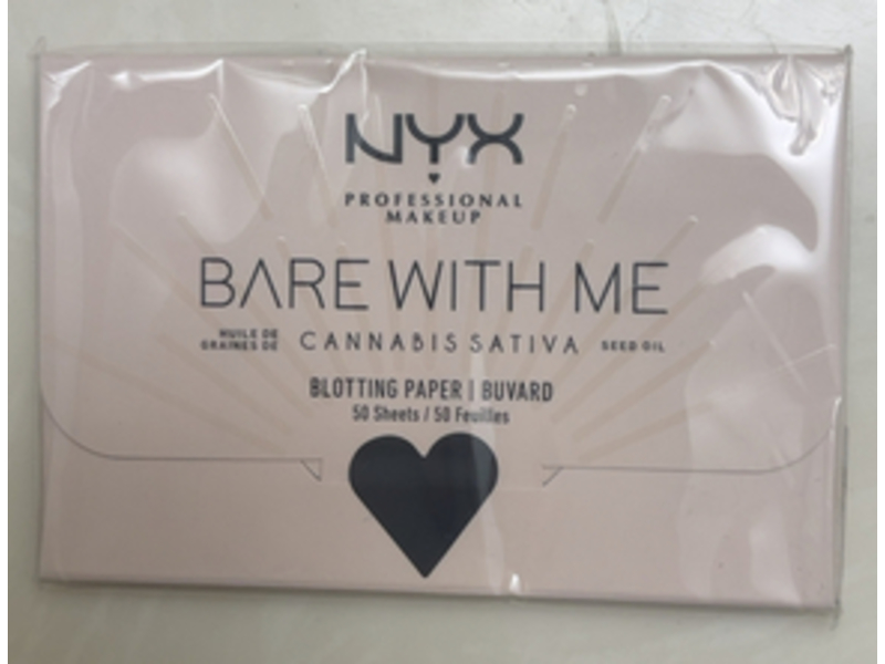 NYX Professional Makeup Bare With Me Blotting Paper, Cannabis Sativa, 50 Count