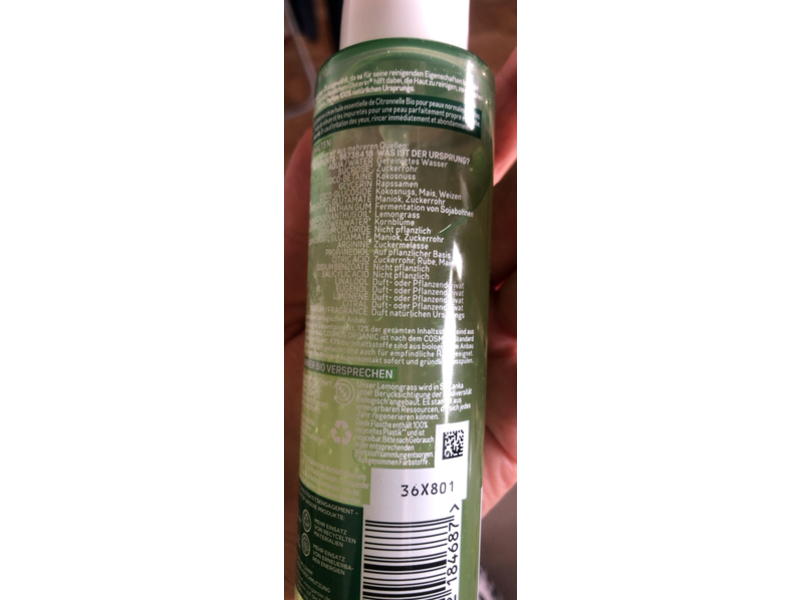 Garnier Bio Invigorating Wash Gel, Lemongrass, 150 mL