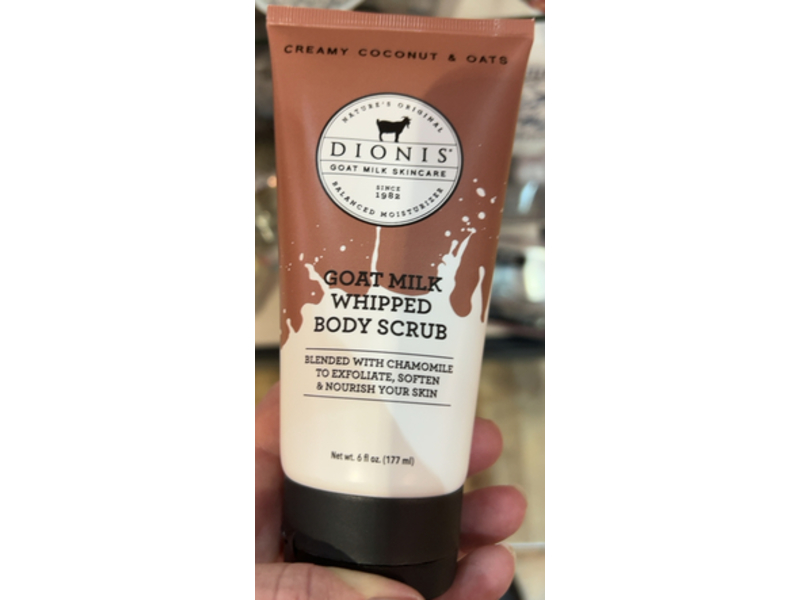 Dionis Goat Milk Whipped Body Scrub, Creamy Coconut & Oats, 6 fl oz/177 mL