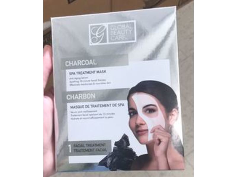 Global Beauty Care Spa Treatment Mask, Charcoal,1 Count