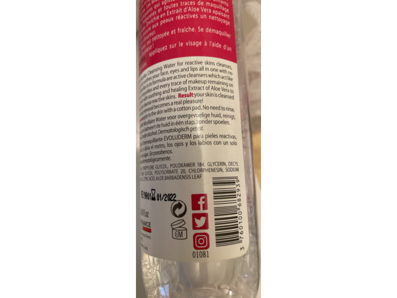 Evoluderm Micellar Cleansing, 8.45 fl oz/250 mL