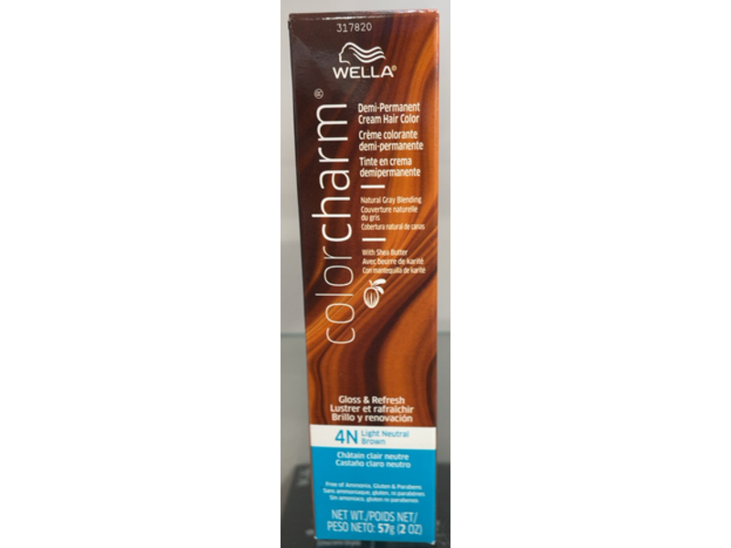 Wella Color Charm Demi Permanent Cream Hair Color, 4N Light Neutral Brown, 2 oz/57 g