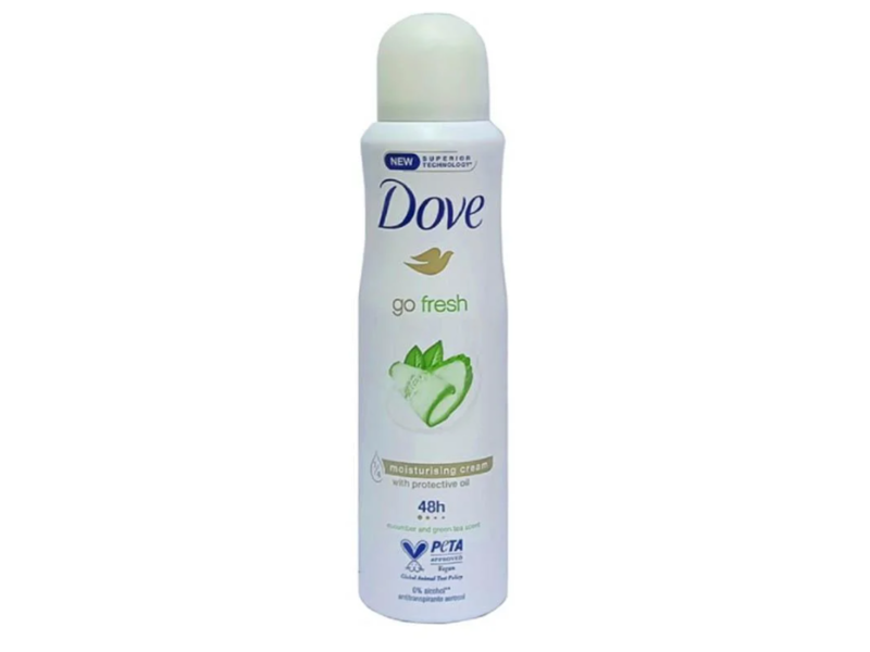 Dove Body Spray, Go Fresh, 150 mL